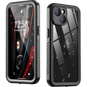 Clear iPhone 14 Plus Case,with Screen Protector,Waterproof iPhone 14 Plus Protective Case for Men Women,Apple iPhone 14 Plus Phone Case Heavy Duty Shock Proof