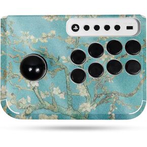 Glossy Glitter Gaming Skin Compatible with Hori Fighting Stick Mini (PS5, PS4, PC) - Almond Blossom - Premium 3M Vinyl Protective Wrap Decal Cover - Easy to Apply | Crafted in The USA by MightySkins