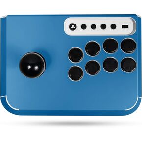 Gaming Skin Compatible with Hori Fighting Stick Mini (PS5, PS4, PC) - Solid Blue - Premium 3M Vinyl Protective Wrap Decal Cover - Easy to Apply | Crafted in The USA by MightySkins