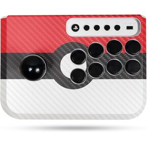 Carbon Fiber Gaming Skin Compatible with Hori Fighting Stick Mini (PS5, PS4, PC) - Battle Ball - Premium 3M Vinyl Protective Wrap Decal Cover - Easy to Apply | Crafted in The USA by MightySkins