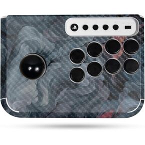 Carbon Fiber Gaming Skin Compatible with Hori Fighting Stick Mini (PS5, PS4, PC) - Storm Cloud - Premium 3M Vinyl Protective Wrap Decal Cover - Easy to Apply | Crafted in The USA by MightySkins