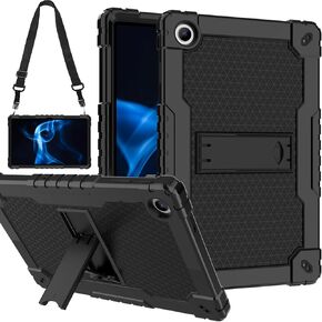 for Onn 10.4 Tablet Pro 2023 Model: 100110603 Case Built in Kickstand Heavy Duty Hybrid Protective Case Hard Back Shell Case with Shoulder Strap for Walmart Onn 10.4 Tablet Pro (Green+Pink)