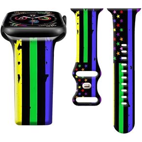 Band Compatible with iWatch Band 38mm 40mm 41mm for Women, Silicone Wristbands Replacement Strap for iWatch Ultra 2/Ultra/SE 2/ SE/Series 9/8/7/6/5/4/3/2/1
