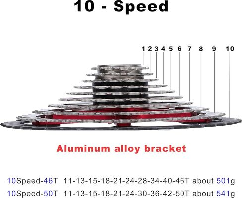 كاسيت دراجات جبلية 10 سرعات مناسب لدراجات MTB ودراجات الطرق وخفيفة للغاية in Kuwait