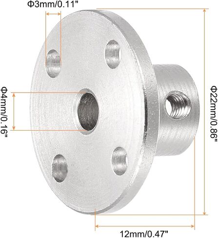 5mm Rigid Flange Coupling Connector Motor Guide Shaft Coupler (w Fastening Screw 1pack M1.5 Hex Wrench), [for DIY RC Model Stepper Motors Part]- 2Pack in Saudi Arabia