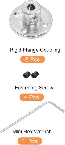 5mm Rigid Flange Coupling Connector Motor Guide Shaft Coupler (w Fastening Screw 1pack M1.5 Hex Wrench), [for DIY RC Model Stepper Motors Part]- 2Pack in Saudi Arabia