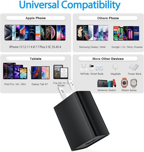 Fast Charger Adapter Compatible for Kindle Fire HD Tablet Stick,Oasis,Kids E-Readers,USB Power Adapter Compatible with Samsung Galaxy Tab A 10.1,8.0, 7.0, 9.7,Tab E,S2,Tab 4,3,SM-T580 and More in Kuwait