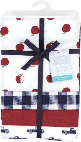 Hudson Baby Unisex Baby Cotton Flannel Receiving Blankets, Modern Botanical, One Size in Saudi Arabia