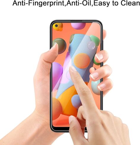 【3+3 عبوات】Coolpow مصمم لهاتف Samsung Galaxy A11 واقي شاشة Samsung A11 واقي شاشة للهاتف الخلوي من الزجاج المقوى، صلابة 9H، وضوح HD، مقاوم للخدش، سهل التركيب، صديق للحافظة. in Kuwait