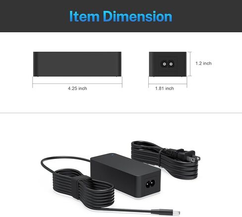 UL Listed AC Charger Fit for Dell Latitude 3590 3490 3390 Laptop Power Supply Adapter Cord in Saudi Arabia