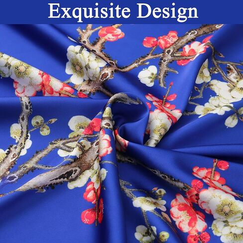 رداء كيمونو نسائي، أرواب ساتان ناعمة وخفيفة الوزن وطويلة، بيجامة نوم رداء حمام خفيف لملابس النوم وملابس الاسترخاء in Kuwait