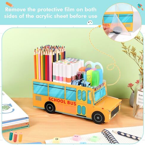 Acrylic Pen Holder for Desk, Marker Organizer, 360 Degree Pencil Holder for Desk,Rotating Desk Organizer,Pen Organizer for Desk,Marker Holder,Art Supply Storage Organizer in Saudi Arabia