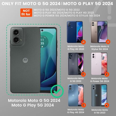Maxdara for Moto G 5G 2024 Case, with Slide Camera Cover & Built-in Rotating Ring Holder Kickstand & Glass Screen Protector Protective Phone Case for Motorola Moto G 5G 2024, Black in Saudi Arabia