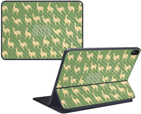 MightySkins Carbon Fiber Skin for Apple iPad Pro Smart Keyboard 12.9" (2018) - Teal Leopard - Protective, Durable Textured Carbon Fiber Finish - Easy to Apply and Change Styles - Made in The USA in Kuwait
