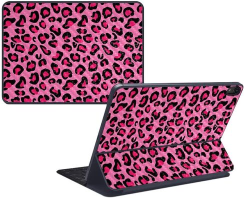 MightySkins Carbon Fiber Skin for Apple iPad Pro Smart Keyboard 12.9" (2018) - Teal Leopard - Protective, Durable Textured Carbon Fiber Finish - Easy to Apply and Change Styles - Made in The USA in Kuwait