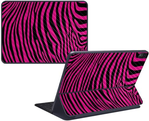 MightySkins Carbon Fiber Skin for Apple iPad Pro Smart Keyboard 12.9" (2018) - Teal Leopard - Protective, Durable Textured Carbon Fiber Finish - Easy to Apply and Change Styles - Made in The USA in Kuwait