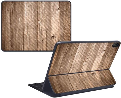 MightySkins Carbon Fiber Skin for Apple iPad Pro Smart Keyboard 12.9" (2018) - Woody - Protective, Durable Textured Carbon Fiber Finish - Easy to Apply, Remove, and Change Styles - Made in The USA in Saudi Arabia