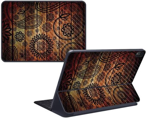 MightySkins Carbon Fiber Skin for Apple iPad Pro Smart Keyboard 12.9" (2018) - Woody - Protective, Durable Textured Carbon Fiber Finish - Easy to Apply, Remove, and Change Styles - Made in The USA in Saudi Arabia