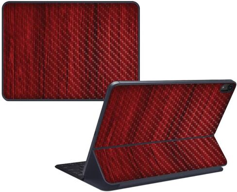MightySkins Carbon Fiber Skin for Apple iPad Pro Smart Keyboard 12.9" (2018) - Woody - Protective, Durable Textured Carbon Fiber Finish - Easy to Apply, Remove, and Change Styles - Made in The USA in Saudi Arabia