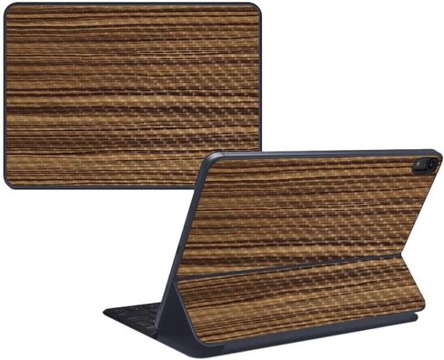 MightySkins Carbon Fiber Skin for Apple iPad Pro Smart Keyboard 12.9" (2018) - Woody - Protective, Durable Textured Carbon Fiber Finish - Easy to Apply, Remove, and Change Styles - Made in The USA in Saudi Arabia