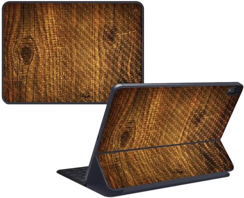MightySkins Carbon Fiber Skin for Apple iPad Pro Smart Keyboard 12.9" (2018) - Woody - Protective, Durable Textured Carbon Fiber Finish - Easy to Apply, Remove, and Change Styles - Made in The USA in Saudi Arabia