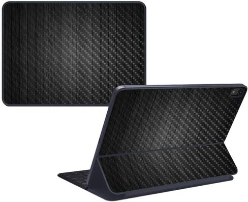 MightySkins Carbon Fiber Skin for Apple iPad Pro Smart Keyboard 12.9" (2018) - Woody - Protective, Durable Textured Carbon Fiber Finish - Easy to Apply, Remove, and Change Styles - Made in The USA in Saudi Arabia