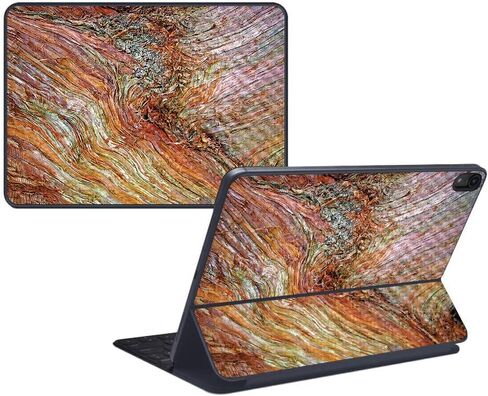 MightySkins Carbon Fiber Skin for Apple iPad Pro Smart Keyboard 12.9" (2018) - Woody - Protective, Durable Textured Carbon Fiber Finish - Easy to Apply, Remove, and Change Styles - Made in The USA in Saudi Arabia