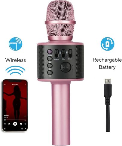 Core Innovations Wireless Bluetooth Karaoke Microphone with LED Lights, Built-in Speakers + HD Recording in Saudi Arabia