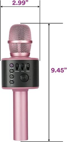 Core Innovations Wireless Bluetooth Karaoke Microphone with LED Lights, Built-in Speakers + HD Recording in Saudi Arabia
