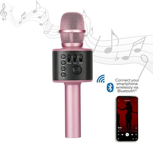 Core Innovations Wireless Bluetooth Karaoke Microphone with LED Lights, Built-in Speakers + HD Recording in Saudi Arabia