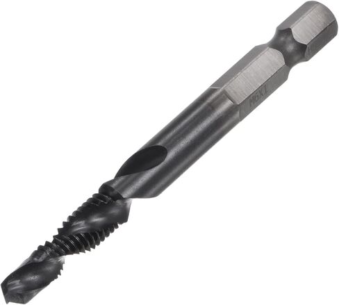 uxcell Combination Drill and Tap Bit, 1/4" Hex Shank M6 x 1 Metric TiAlN Coated M35 Cobalt High Speed Steel Spiral Flute Drilling Tapping Tool in Saudi Arabia