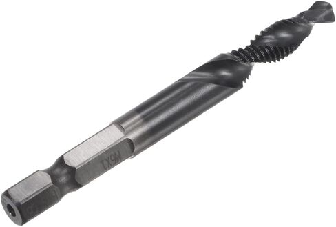 uxcell Combination Drill and Tap Bit, 1/4" Hex Shank M6 x 1 Metric TiAlN Coated M35 Cobalt High Speed Steel Spiral Flute Drilling Tapping Tool in Saudi Arabia