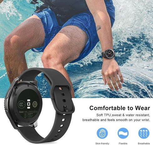 AK for Amazfit Bip 5 Band, Amazfit GTR 4 Bands/ GTR 3 Pro / GTR 3 / GTR 2e / GTR 2 / GTR 47mm Smart Watch, 22mm Soft Silicone Sport Band Adjustable Replacement Strap Compatible with Amazfit Bip 5 Band / Amazfit GTR 4 Bands Women Men in Kuwait