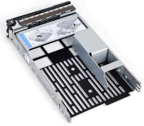علبة محرك أقراص ثابتة 3.5 بوصة مع محول محرك 2.5 بوصة متوافق مع خوادم Dell PowerEdge R430 T430 R530 T630 R730 R930 R420 T420 R520 T620 R720 R410 R415 T410 5510 R515 T610 R710 T710، عبوتان in Saudi Arabia
