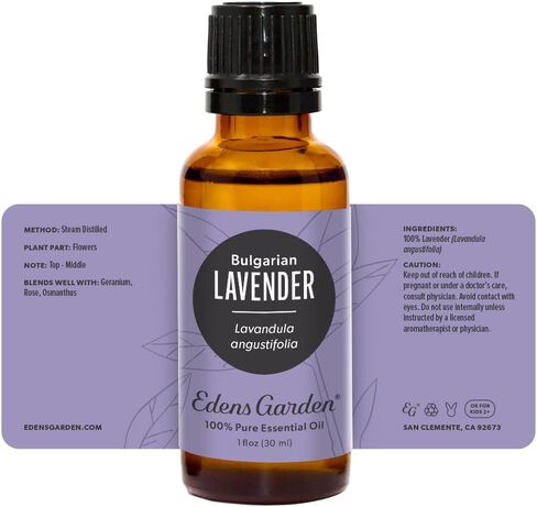 زيت اللافندر العطري من إيدينز جاردن، درجة علاجية نقية 100% (زيت عطري معطر طبيعي/مثلي غير مخفف) 10 مل in Kuwait