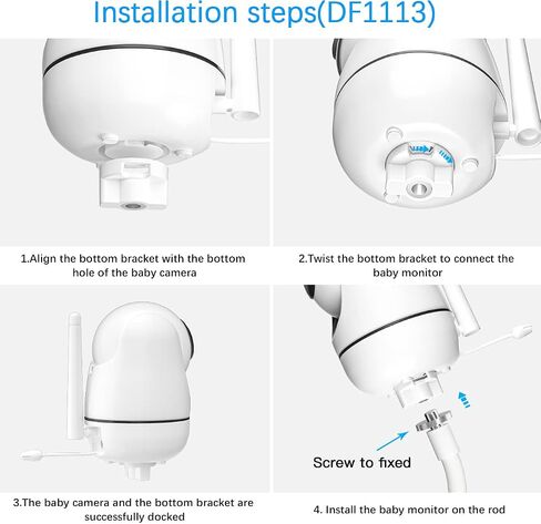 Flexible Clip Clamp Mount Compatible with HelloBaby HB6550/HB65/HB6550 pro/HB66/HB248 - Baby Monitor Holder/Shelf/Stand for Crib Nursery 360° in Saudi Arabia