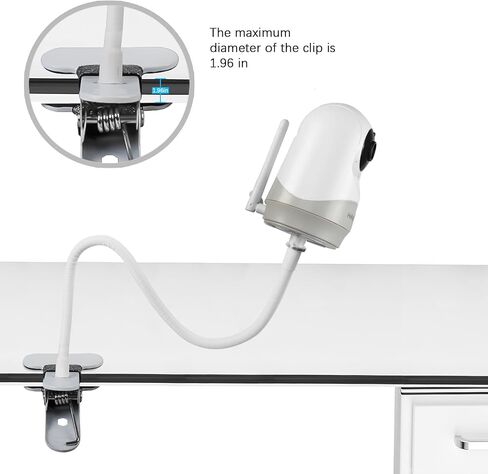 Flexible Clip Clamp Mount Compatible with HelloBaby HB6550/HB65/HB6550 pro/HB66/HB248 - Baby Monitor Holder/Shelf/Stand for Crib Nursery 360° in Saudi Arabia