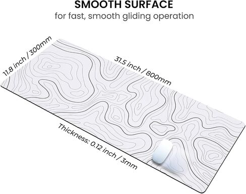 Gaming Mouse Pad with Cute Frog, Extended Large Mousepad for Desk, Kawaii Anime Design with Non-Slip Base 31.5 x 11.8 in, Stitched Edges for Gaming and Office Work in Saudi Arabia