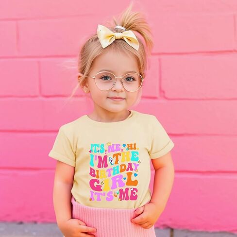 Girls Birthday T-Shirts for Birthday Gift Shirts Girls Birthday Party Graphic Tees Outfits Gifts 1-7 Years in Saudi Arabia