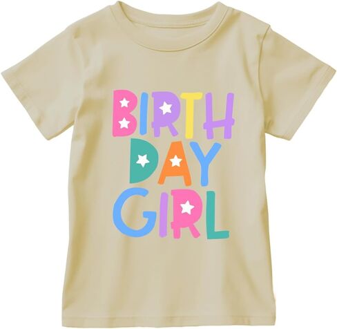 Girls Birthday T-Shirts for Birthday Gift Shirts Girls Birthday Party Graphic Tees Outfits Gifts 1-7 Years in Saudi Arabia