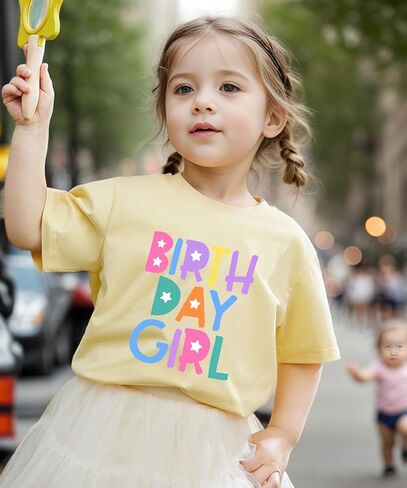 Girls Birthday T-Shirts for Birthday Gift Shirts Girls Birthday Party Graphic Tees Outfits Gifts 1-7 Years in Saudi Arabia