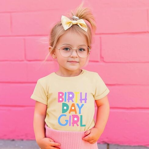Birthday Girl Shirt 2nd 3rd 4th 5th 6th 7th Girls Birthday Tshirts Cotton Short Sleeve Tee Tops Outfit in Saudi Arabia