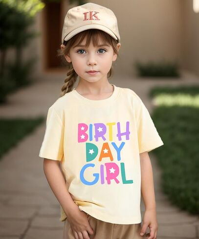 Birthday Girl Shirt 2nd 3rd 4th 5th 6th 7th Girls Birthday Tshirts Cotton Short Sleeve Tee Tops Outfit in Saudi Arabia