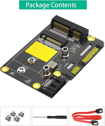 محول 2 في 1 M.2 NGFF B-Key & mSATA SSD إلى SATA 3.0 محول (Msata/M.2(NGFF) SSD إلى SATA3) in Kuwait