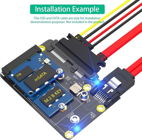 محول 2 في 1 M.2 NGFF B-Key & mSATA SSD إلى SATA 3.0 محول (Msata/M.2(NGFF) SSD إلى SATA3) in Kuwait