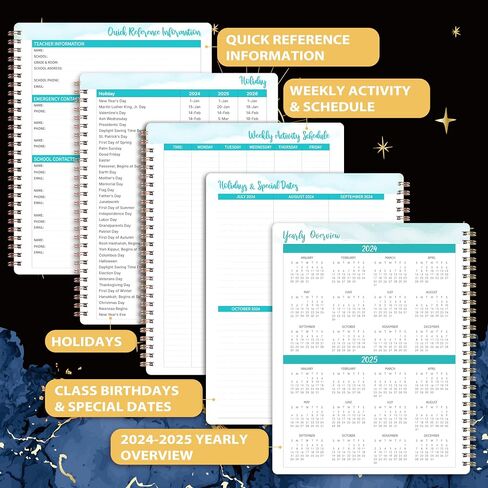 Teacher Planner 2024-2025 - Academic Planner from July 2024 - June 2025, 8'' x 10'', Lesson Plan Book, Weekly & Monthly Lesson Planner with Quotes in Saudi Arabia