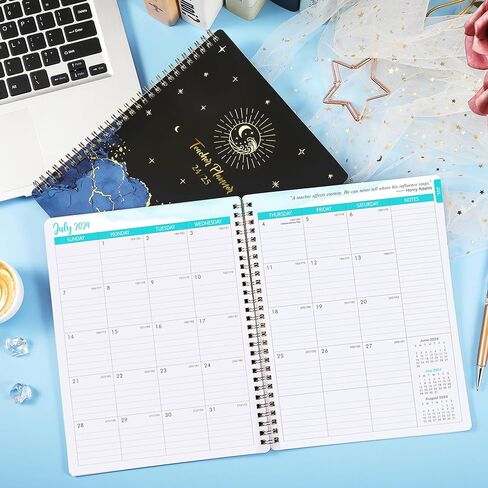 Teacher Planner 2024-2025 - Academic Planner from July 2024 - June 2025, 8'' x 10'', Lesson Plan Book, Weekly & Monthly Lesson Planner with Quotes in Saudi Arabia