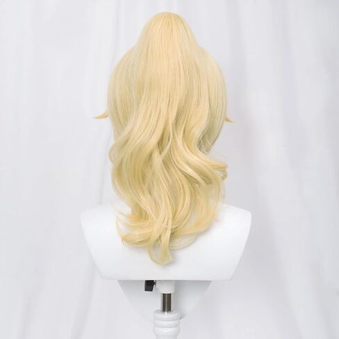 Genshin Impact Mondstadt Witch Astrologist Mona Megistus COS wig Purple hair Double ponytail women's cosplay wig Halloween,Christmas,Comic Con,You Tube Cross dressing used Attached wig cap in Saudi Arabia