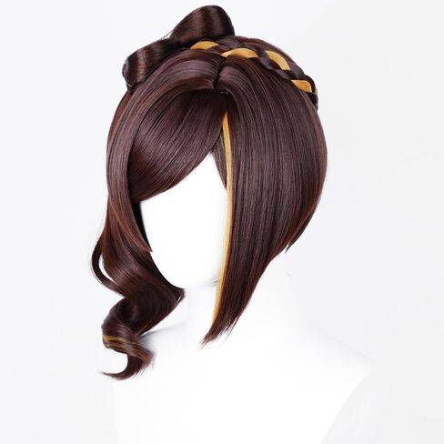 Genshin Impact Mondstadt Witch Astrologist Mona Megistus COS wig Purple hair Double ponytail women's cosplay wig Halloween,Christmas,Comic Con,You Tube Cross dressing used Attached wig cap in Saudi Arabia