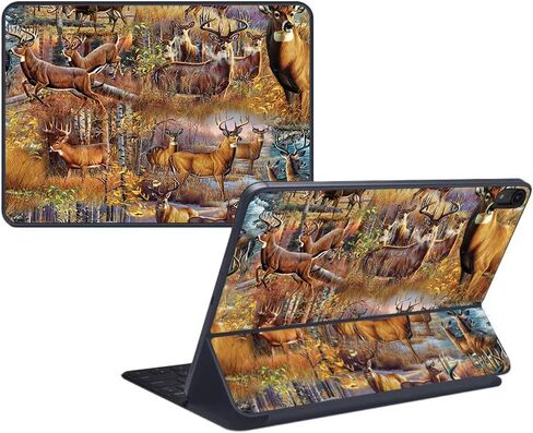 غلاف MightySkins متوافق مع لوحة المفاتيح الذكية Apple iPad Pro 11 بوصة (2018) - نمط الغزلان - غطاء ملتف من الفينيل واقٍ ومتين وفريد ​​من نوعه - سهل التطبيق وتغيير الأنماط - صنع في الولايات المتحدة الأمريكية in Saudi Arabia